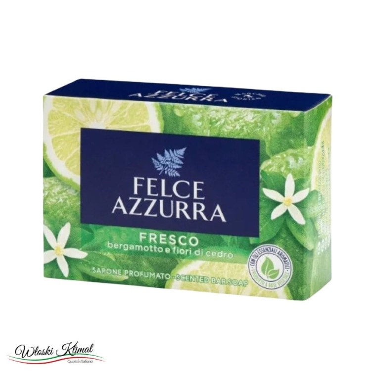 Mydło w kostce Bergamotka i Kwiaty Cedru Bergamotto e Fiori di Cedro Felce Azzurra 100g Ean