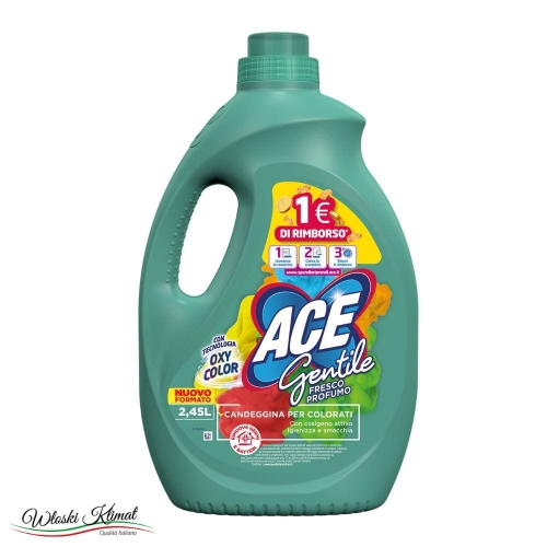 Odplamiacz/wybielacz do tkanin kolorowych Gentile ACE 2450ml Ean 8001480724839