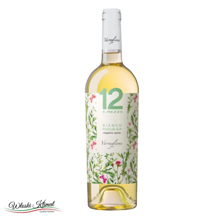 Wino białe 12 e mezzo organic Puglia IGP Varvaglione 750ml Ean 8031303002325