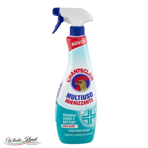 Płyn w sprayu do czyszczenia uniwersalny higienizujący Multiuso Chanteclair 625ml Ean 8015194526252
