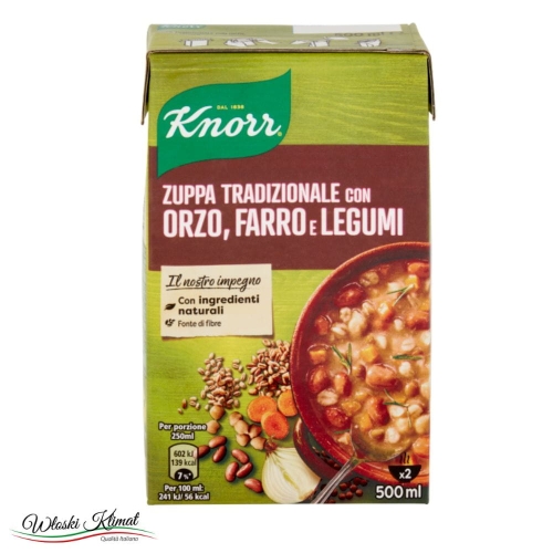 Zupa tradycjonalna grochowa Legumi Orzo Farro KNORR 500ml