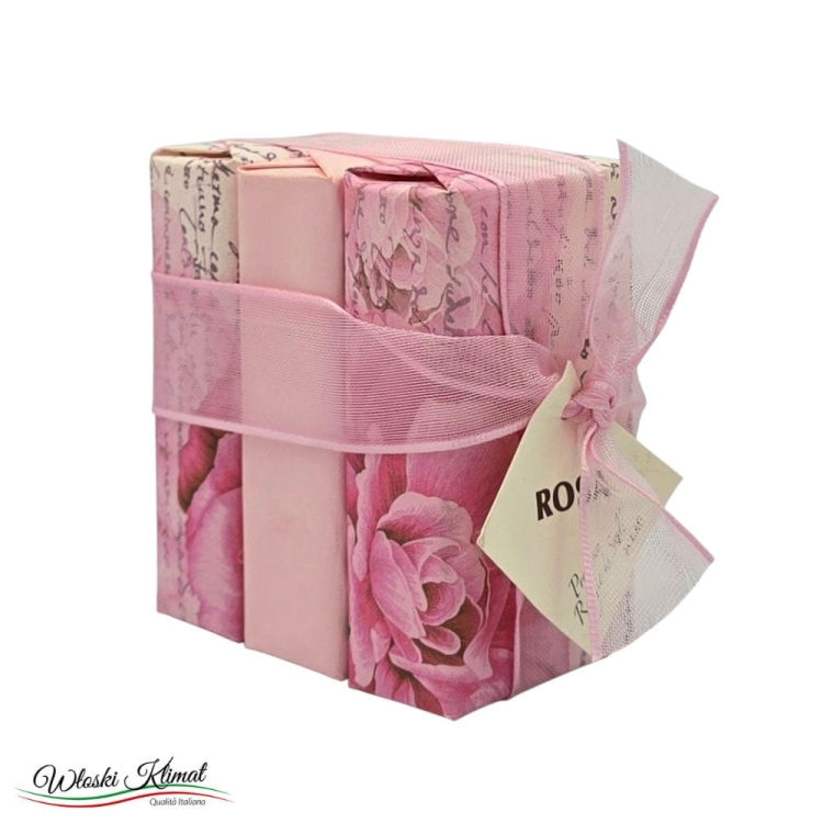 Mydło roślinne w kostce Róża Rosa Etienne (3x100g) 300g