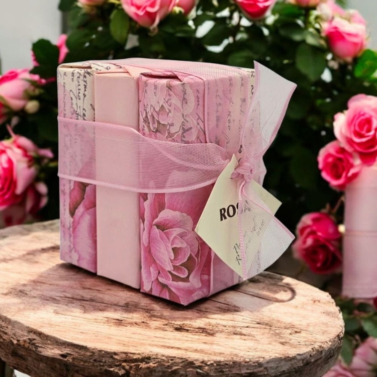 Mydło roślinne w kostce Róża Rosa Etienne (3x100g) 300g