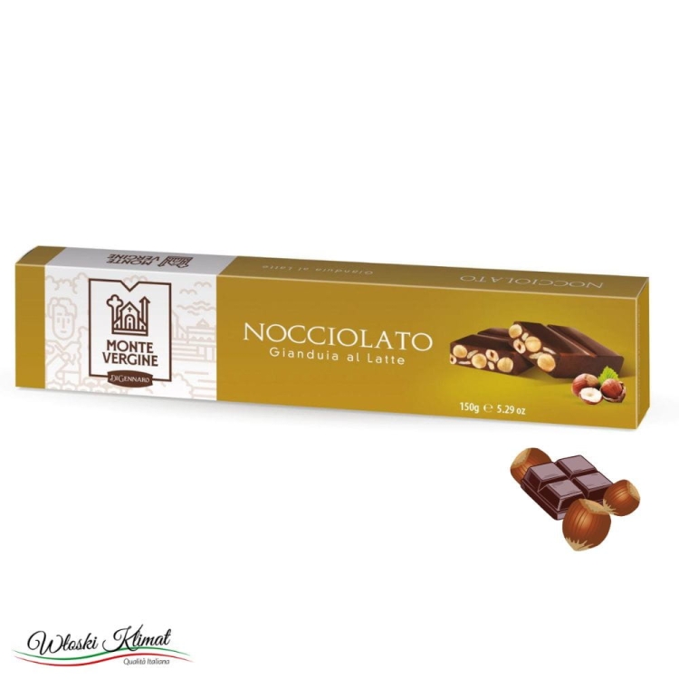 Baton Torrone czekolada gianduia z orzechami laskowymi Di Gennaro 150g