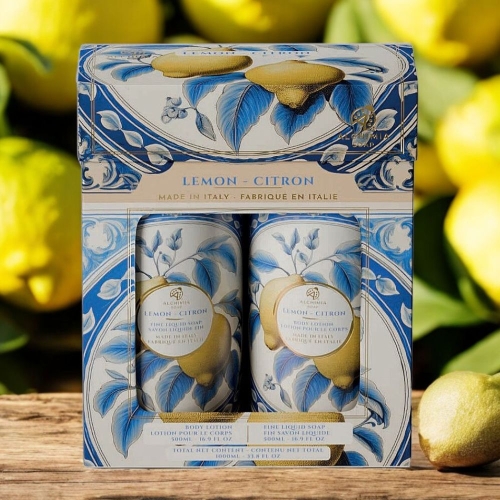 Zestaw Balsam do ciała i Mydło w płynie Cytryny Lemon Blu ALCHIMIA