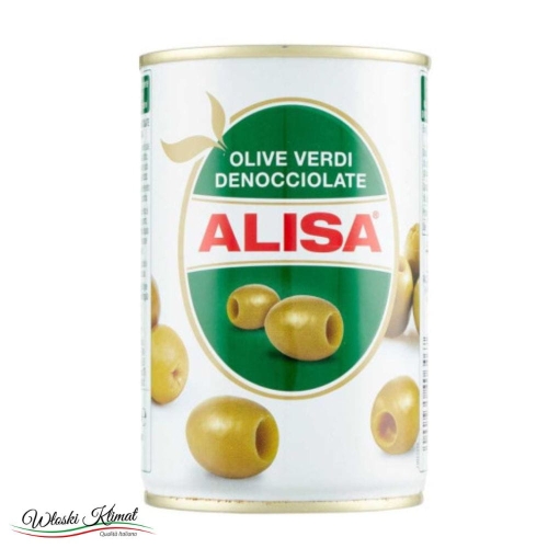 Oliwki zielone drylowane w puszce Olive Verdi ALISA 290g 8000935406467