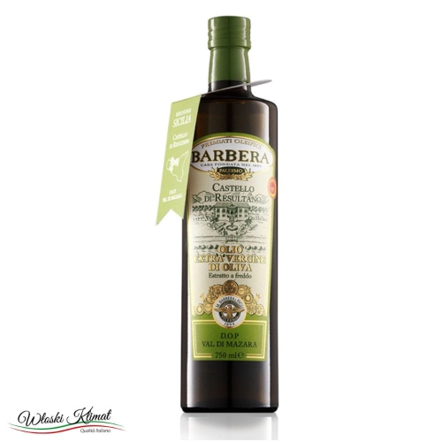 Oliwa z oliwek Extra Vergine sycylijska Barbera Castello di Resultano "Val di Mazara" DOP Barbera 750ml Ean 8002591326431