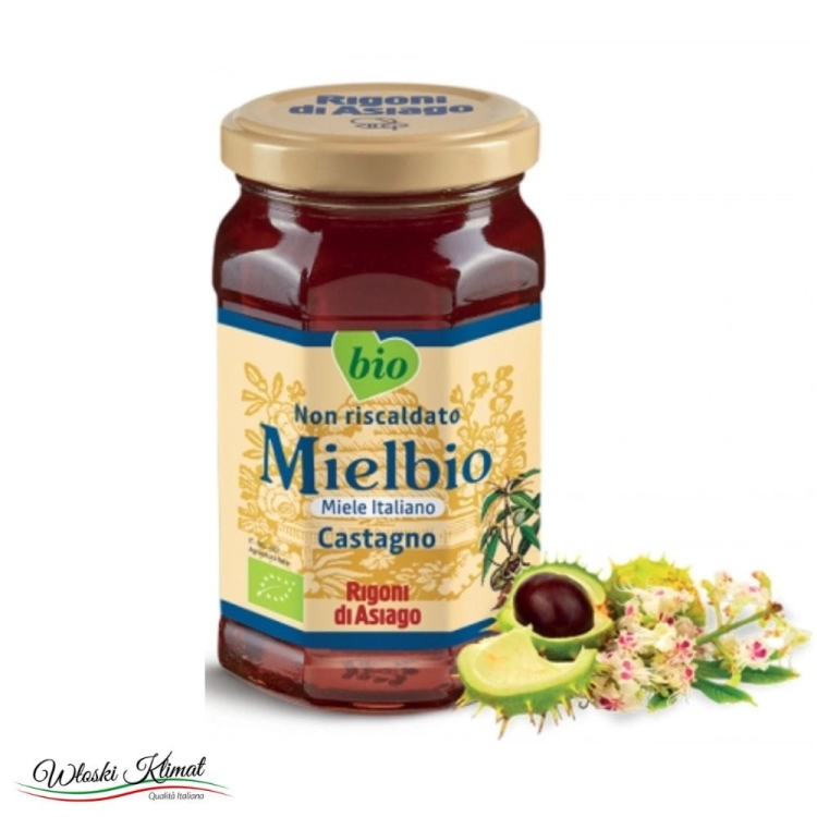 Miód naturalny z Kasztanów Jadalnych Melbio Castagne BIO Rigoni di Asiago 300g Ean: 8001505008265