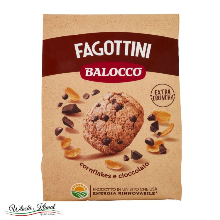Ciastka kruche z czekoladą i płatkami kukurydzianymi Fagottini Balocco 700g Ean: 8001100070551