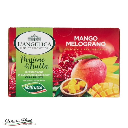 Herbata owocowa w saszetkach Mango i Granat L'Angelica 27g Ean: 8017331068311