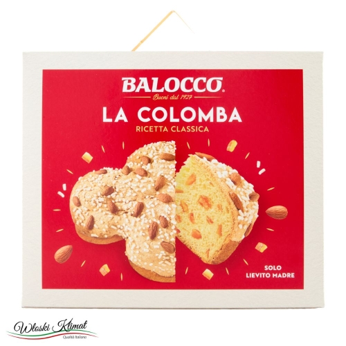 Colomba Babka Classica skórka pomarańczy i migdały Balocco 700g 8001100072395