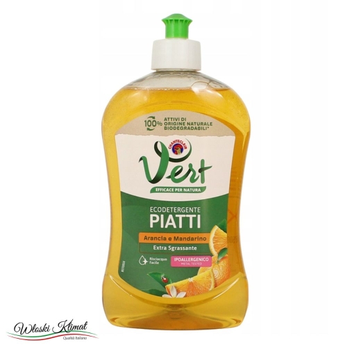 Płyn do mycia naczyń Pomarańcza i Mandarynka Vert Ecodetergente Piatti Chante Clair 500ml