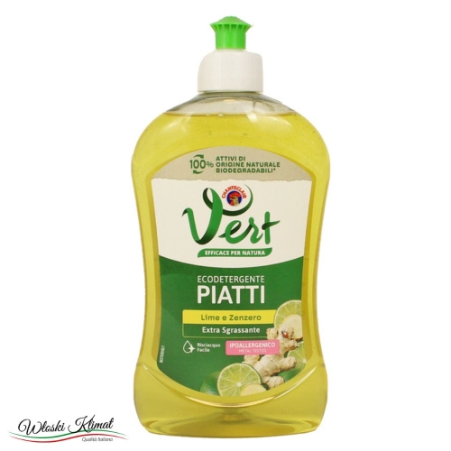 Płyn do mycia naczyń Limonka i Imbir Vert Ecodetergente Piatti Chante Clair 500ml 8015194533670