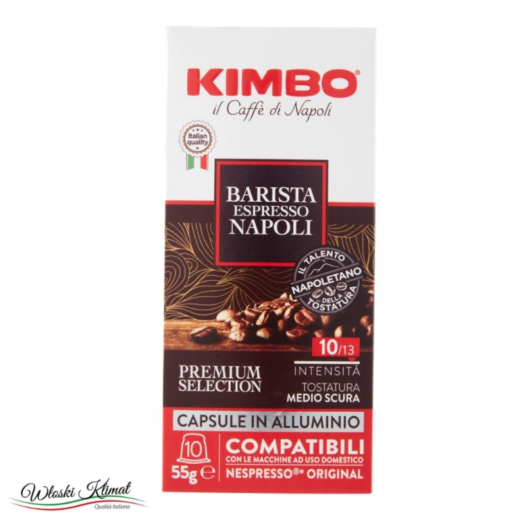 Kawa w kapsułkach Barista Espresso Napoli 10 szt. KIMBO 55g 8002200141837