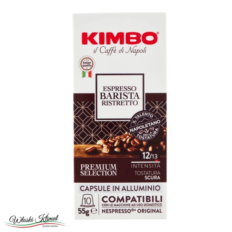 Kawa w kapsułkach Espresso Barista Ristretto 10 szt. KIMBO 55g Ean 8002200143206
