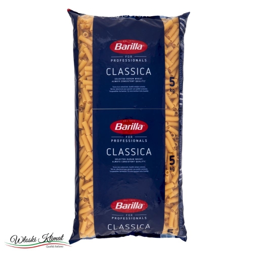 Makaron Rurki z pszenicy durum Tortiglioni Barilla 5kg Ean: 8076800035834
