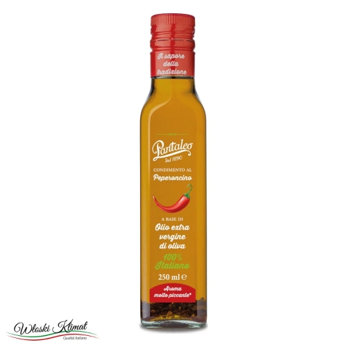 Oliwa z oliwek Extra Vergine z Papryczką Chilli Condimento Al Peperoncino 100% Italiano Pantaleo 250ml Ean:  8003403001348