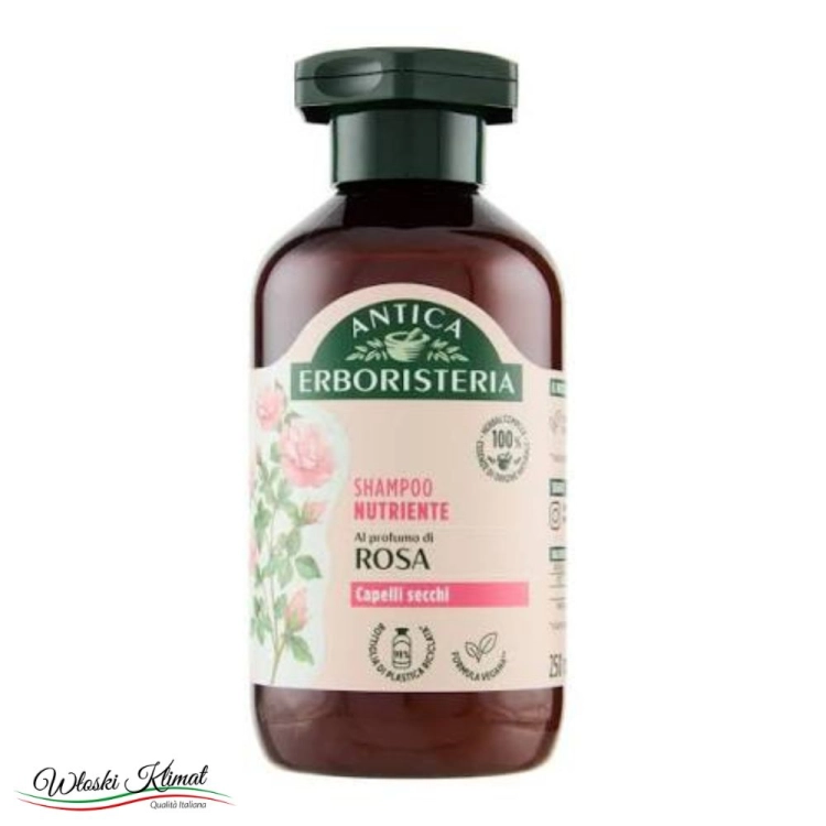Szampon odżywczy do włosów suchych Róża Rosa Antica Erboristeria 250 ml