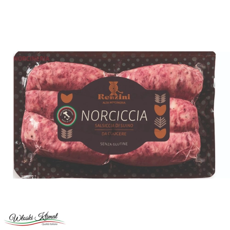 Kiełbasa wieprzowa surowa Salsiccia Norciccia Renzini 300g