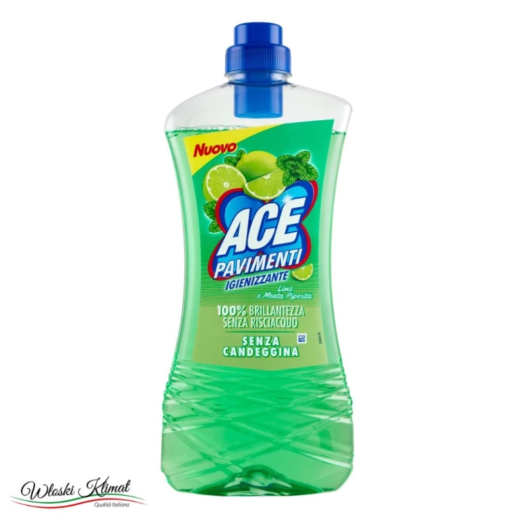Płyn do mycia podłóg Limonka i Mięta pieprzowa Higienizujący Lime e Menta Piperita ACE 1L 8001480722064