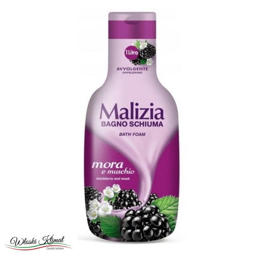 Płyn do kąpieli Jeżyna i Białe Piżmo Mora e Muschio Bianco MALIZIA 1L 8003510014286