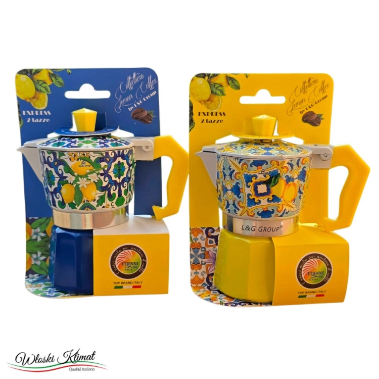 Kawiarka w sycylijskich barwach Moka 2 tz Sicilia Etienne by L&G