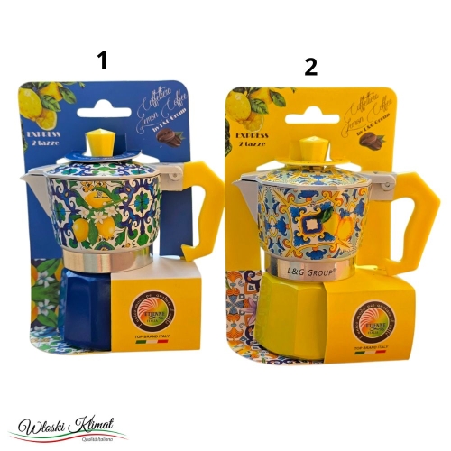Kawiarka w sycylijskich barwach Moka 2 tz Sicilia Etienne by L&G