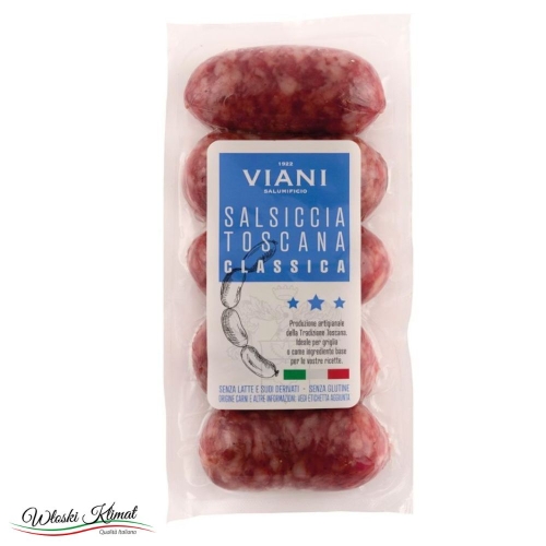 Kiełbasa wieprzowa surowa toskańska Salsiccia Toscana Viani 250g