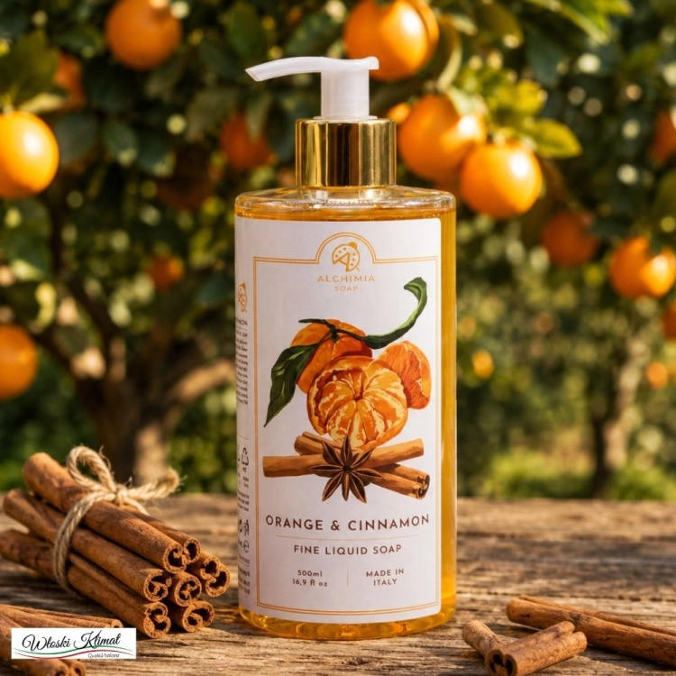 Mydło w płynie Pomarańcza i Cynamon Arancio & Cannella ALCHIMIA 500ml