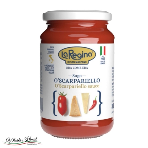 Sos pomidorowy z serem i papryczką chilli Sugo O'Scarpariello La Regina di San Marzano 360g 8006744010543