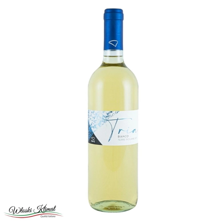 Wino białe sycylijskie Tria Terre Siciliane IGP marki Cantine Birgi 750ml