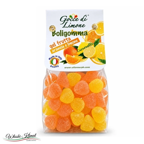 Żelki o smaku cytrynowym i pomarańczowym Mix Boligomma Gocce di Limone marki Etienne 96 by L&G 200g