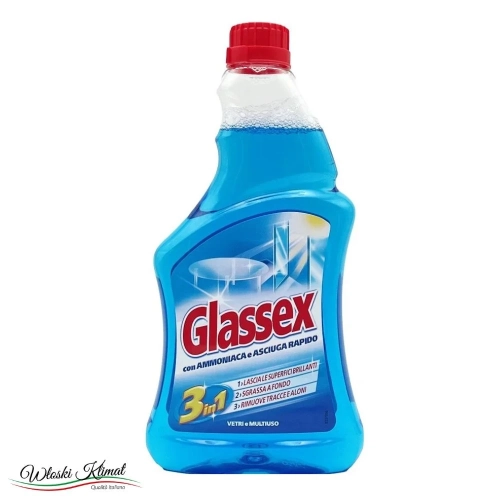 Płyn do mycia szyb wielofunkcyjny z Amoniakiem Ammoniaca Glassex 500ml