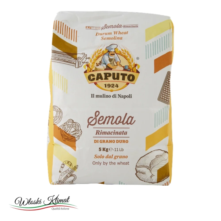 Semola rimacinata Caputo 5 kg - widok z przodu / opakowanie