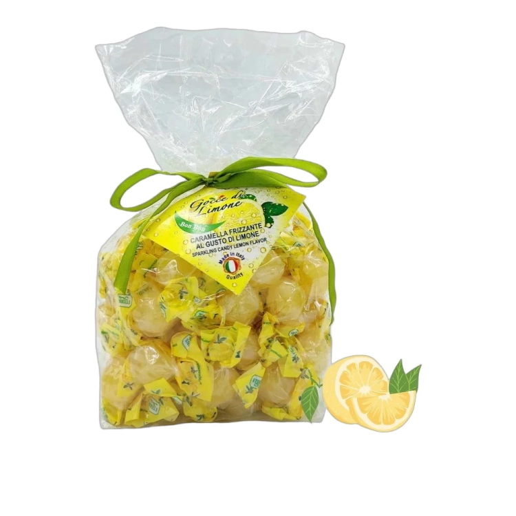 Karmelki Cytrynowe musujące Frizzante Gocce di Limone 500g - widok szczegółowy 2