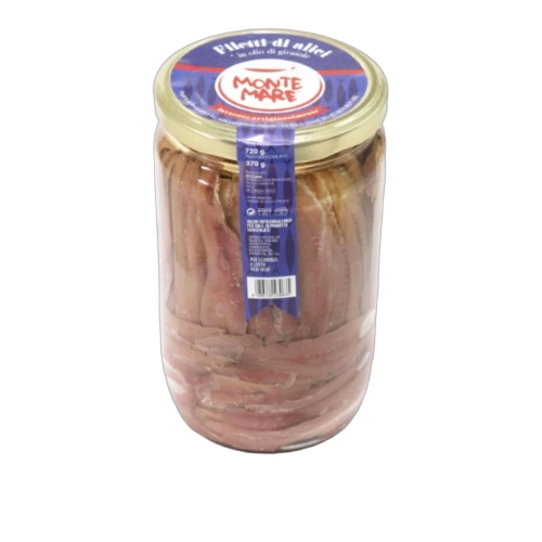 Sardele w filetach Filetti di Alici Anchoice MONTE MARE 720g - widok szczegółowy 2