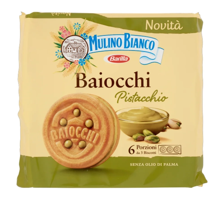 Ciastka z kremem pistacjowym Baiocchi Mulino Bianco 168 g - widok szczegółowy 2