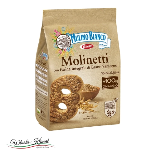 Ciastka pełnoziarniste Molinetti Mulino Bianco 350g - widok z przodu / opakowanie
