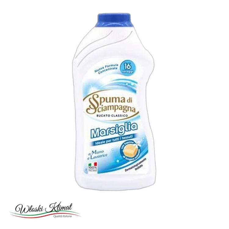 Płyn do prania mydło marsylskie Marsiglia Spuma di Sciampagna 800 ml - widok z przodu / opakowanie