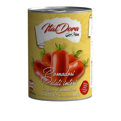 Pomidory Pelati całe bez skórki Ital Dora 800g - widok szczegółowy 2