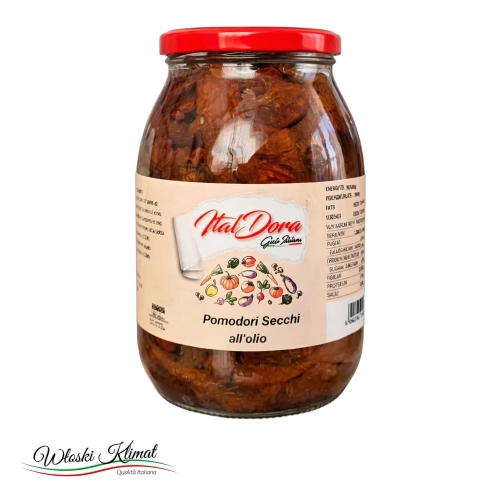 Pomidory suszone  w oleju Ital Dora 1000g - widok z przodu / opakowanie