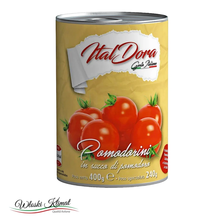 Pomidorki koktajlowe Ciliegini / Cherry Ital Dora 400g - widok z przodu / opakowanie