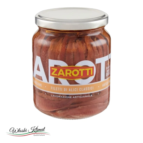 Sardele w filetach Anchios Zarotti 380g - widok z przodu / opakowanie