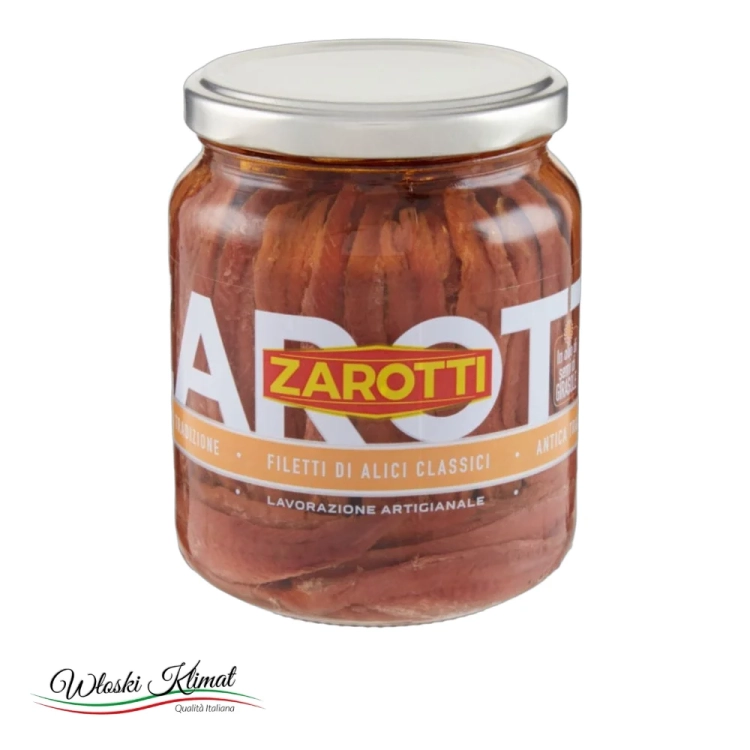 Sardele w filetach Anchios Zarotti 380g - widok z przodu / opakowanie