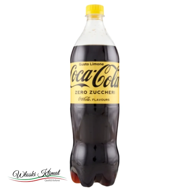 Coca-Cola z cytryną Gusto Limone BEZ CUKRU Zero Zuccheri 1L - widok z przodu / opakowanie