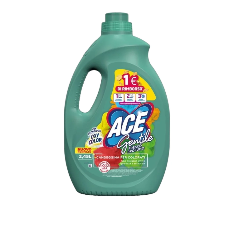 Odplamiacz/wybielacz do tkanin kolorowych Fresco profumo Gentile ACE 2450ml - widok szczegółowy 2