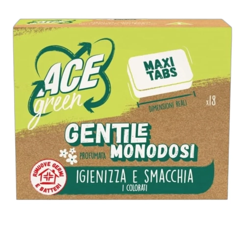 Kapsułki do prania Green Gentile Maxi Tabs monodosi 18 szt. ACE - widok szczegółowy 2
