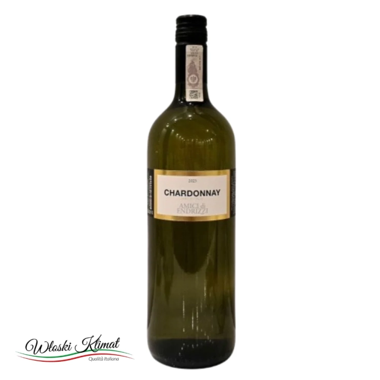 Wino białe wytrawne CHARDONNAY D'ITALIA Amici Di Endrizzi 750ml - widok z przodu / opakowanie