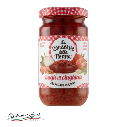 Sos z dzika Ragu di Cinghiale Le Conserve della Nonna 190g - widok z przodu / opakowanie