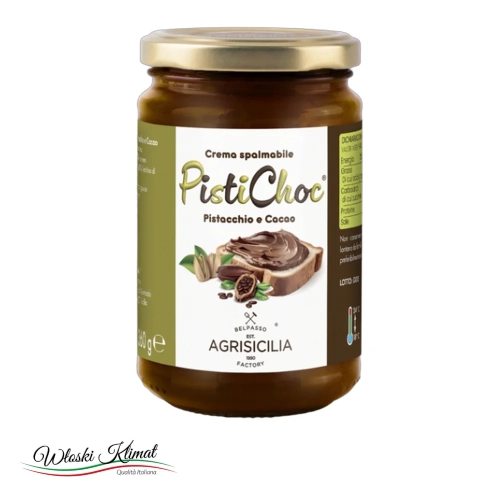 Krem pistacjowy z kakao PistiChoc Agrisicilia 360g - widok z przodu / opakowanie